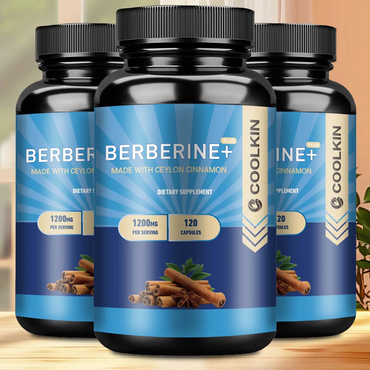 Berberine - with Ceylon Cinnamon - Supports Immune, Gastrointestinal and Heart Health - 120 Capsules