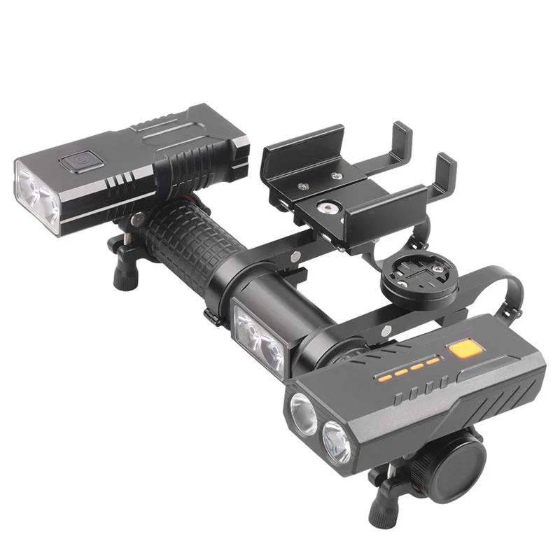 Bicycle Handlebar Extension Rack with Lamp Code Meter, Mobile Phone Rack, Charging Treasure, Multi Function Handlebar