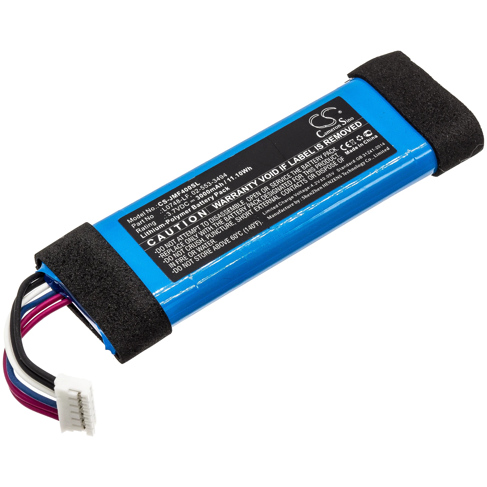 Replacement Battery for JBL  Flip 3 SE, Flip 3 Stealth Edition, Flip Essential 02-553-3494, GSP872693, L0748-LF 3.7V/3000mAh