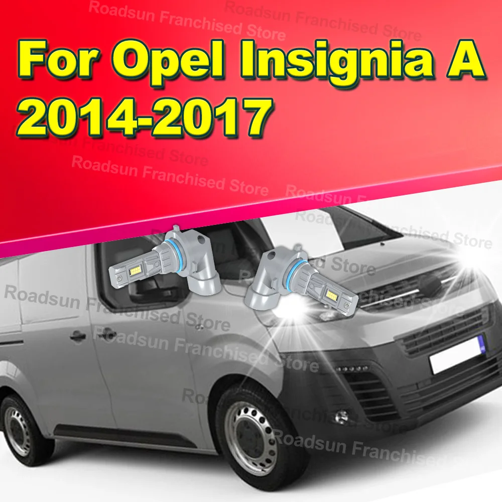 

2X Car Headlight Bulbs Plug-N-Play 30000LM 6000K Bright White For Opel Insignia A 2014-2017 2016 2015