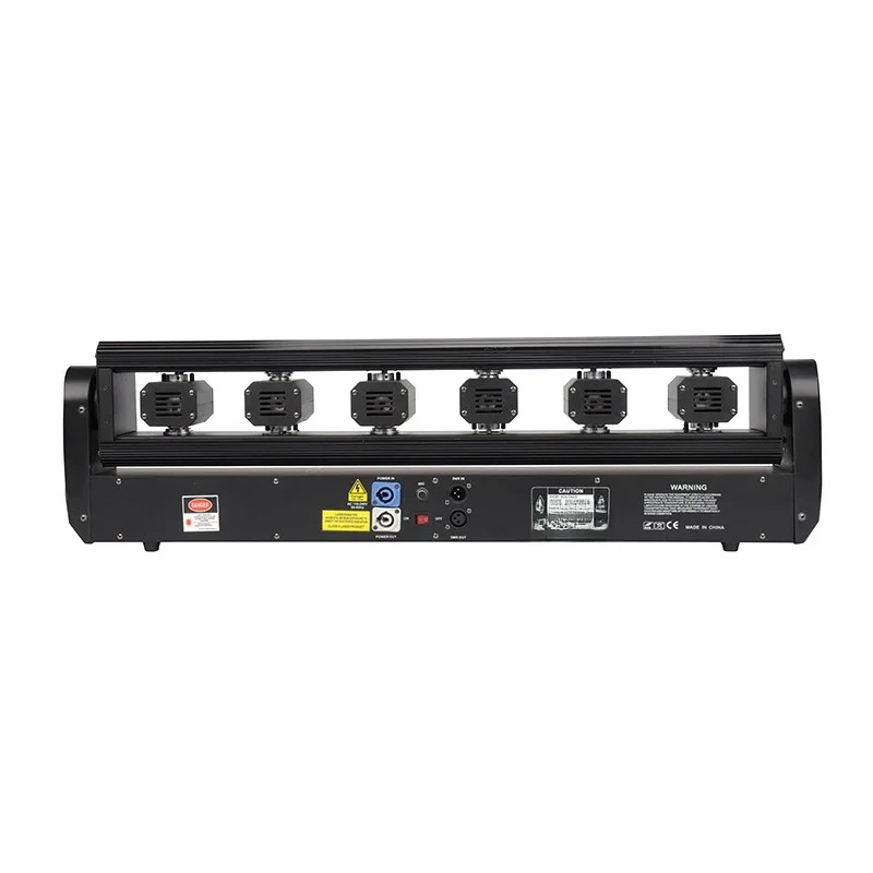 DJ Laser Projektor 6X500 mw RGB Bar Licht 6 Augen Strahl Laser DMX Steuerung Moving Head Lichter disco Hochzeit Party Bühnen Beleuchtung