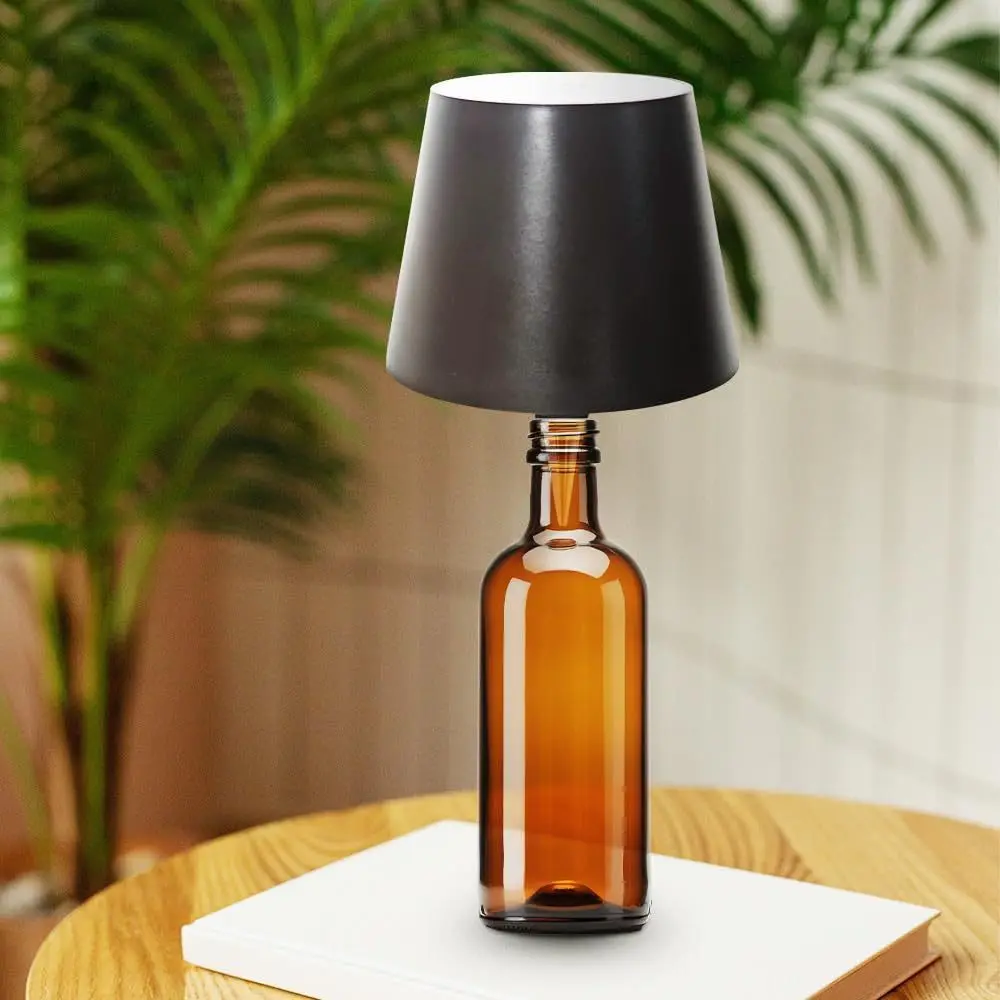 GGbingo LED Bottle Lamp USB Rechargeable Mood Desk Bottle Lamp 2000mAh Touch Stepless Dimmer RGB 3 Color RGB Table Night Light