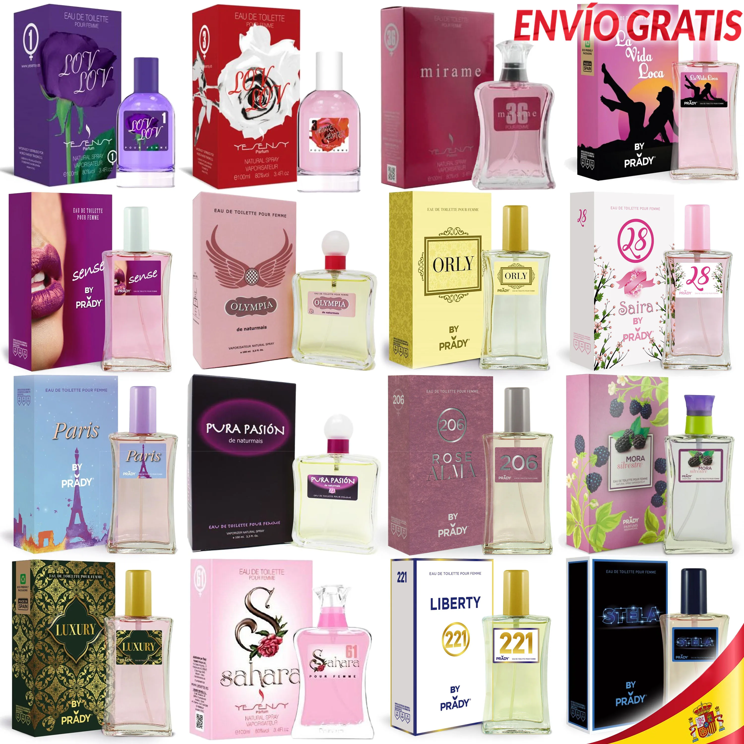 Colonia para Mujer 100ml Agua Eau de Toilette Fragancias Femeninas con Materias Primas de Muy Alta Calidad y DERMATOLÓGICAMENTE Testadas Recuerdan a Perfumes de Mayor Prestigio L - S Equivalentes Femeninos