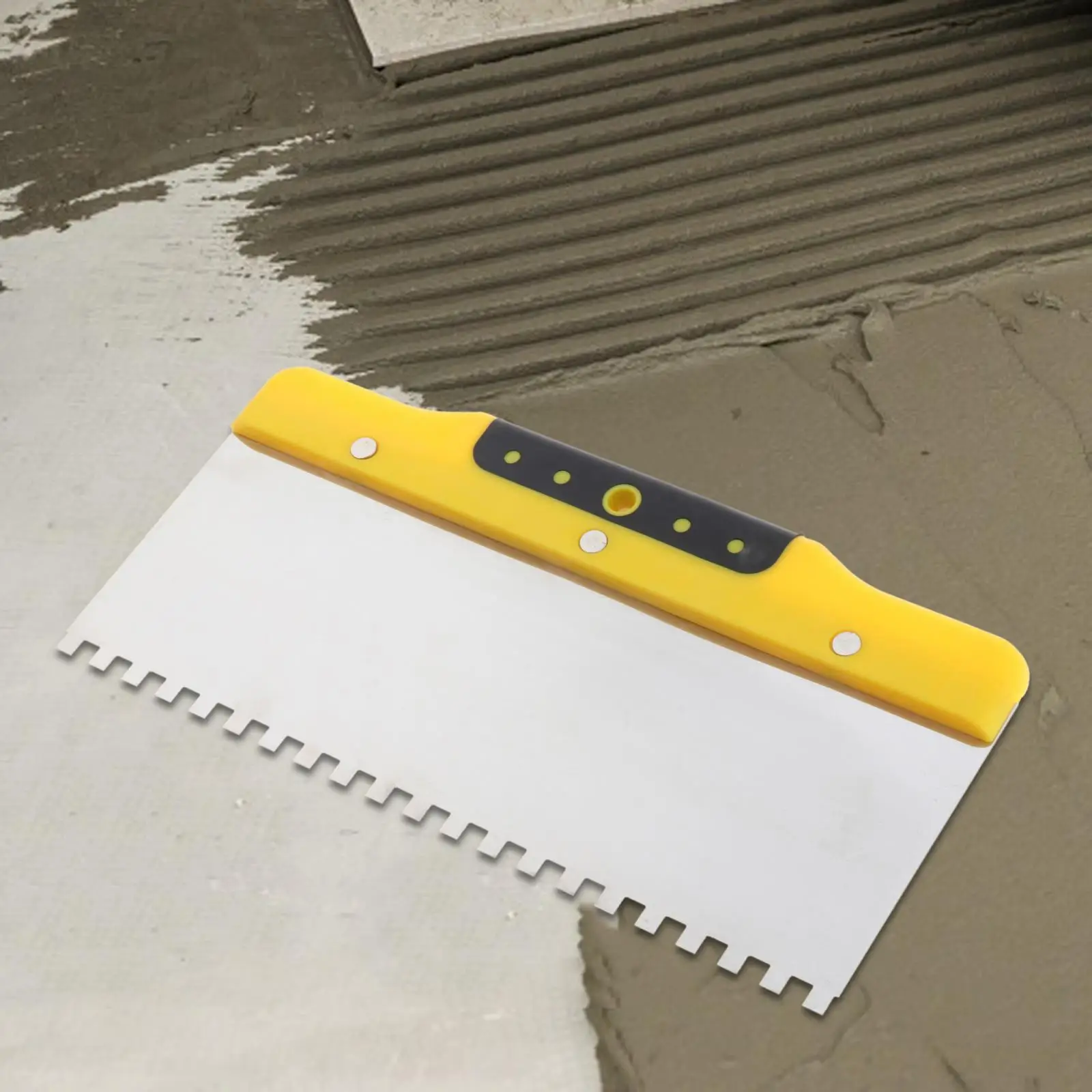 Espátula Dentada Profissional para Drywall e Gesso, para Acabamento Liso de Paredes e Tetos