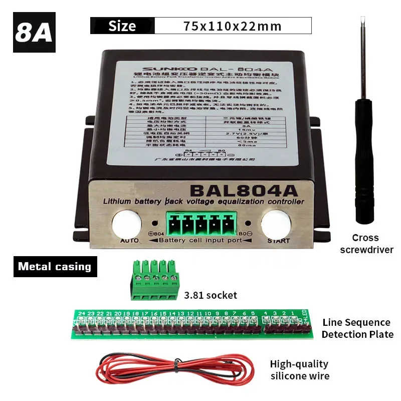 Imagem -06 - Heltec-equalizador Ativo Lifepo4 424s 8a Balanceador Ativo Bateria Lipo Capacitor de Energia 8s 10s 12s 16s 20s