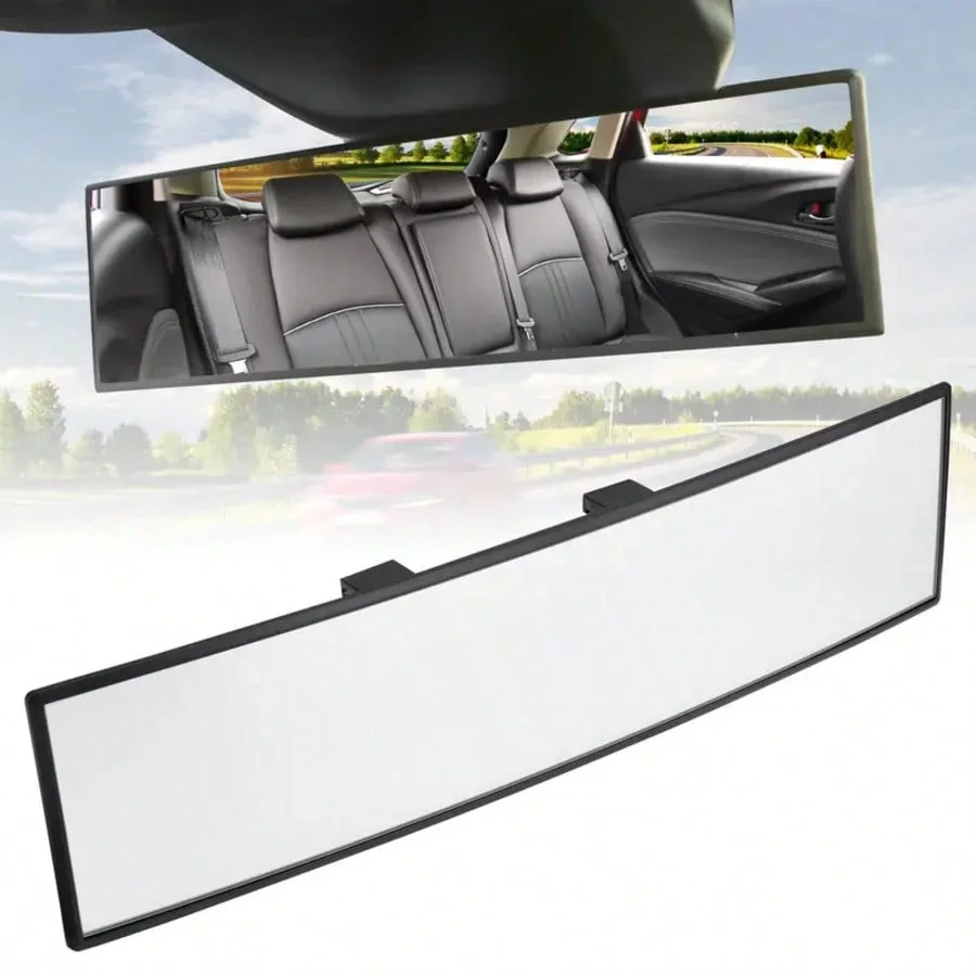 

Wide-angle, Anti-glare Rearview Mirror for Cars; High-definition Curved Rearview Mirror to Prevent Blind Spots.