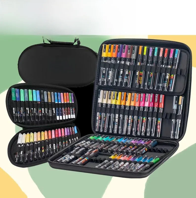 Uni Posca 24/36 Kleuren Markers, Acryl Schilderij Pen met Posca Opbergtas Japanse Briefpapier Kunstbenodigdheden voor Schilderen Graffiti - afbeelding 2