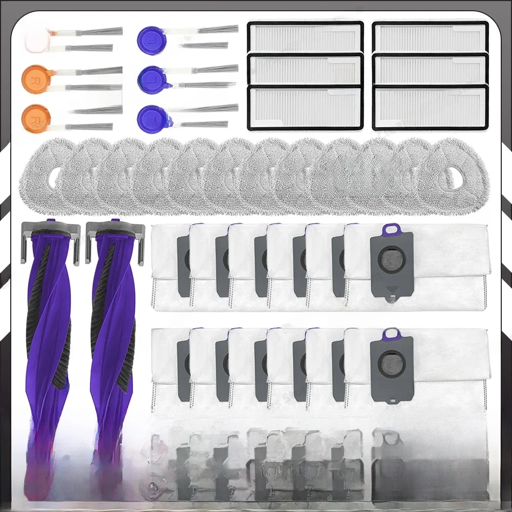 Convient pour Narwal Freo Z10 Ultra, brosse à rouleau latéral principal de remplacement, tampon de vadrouille HEPA Fitler, sac à poussière, pièces de rechange, accessoires