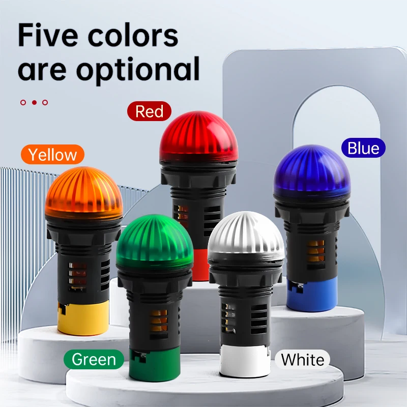 

22mm waterproof spherical high brightness signal light indicator light