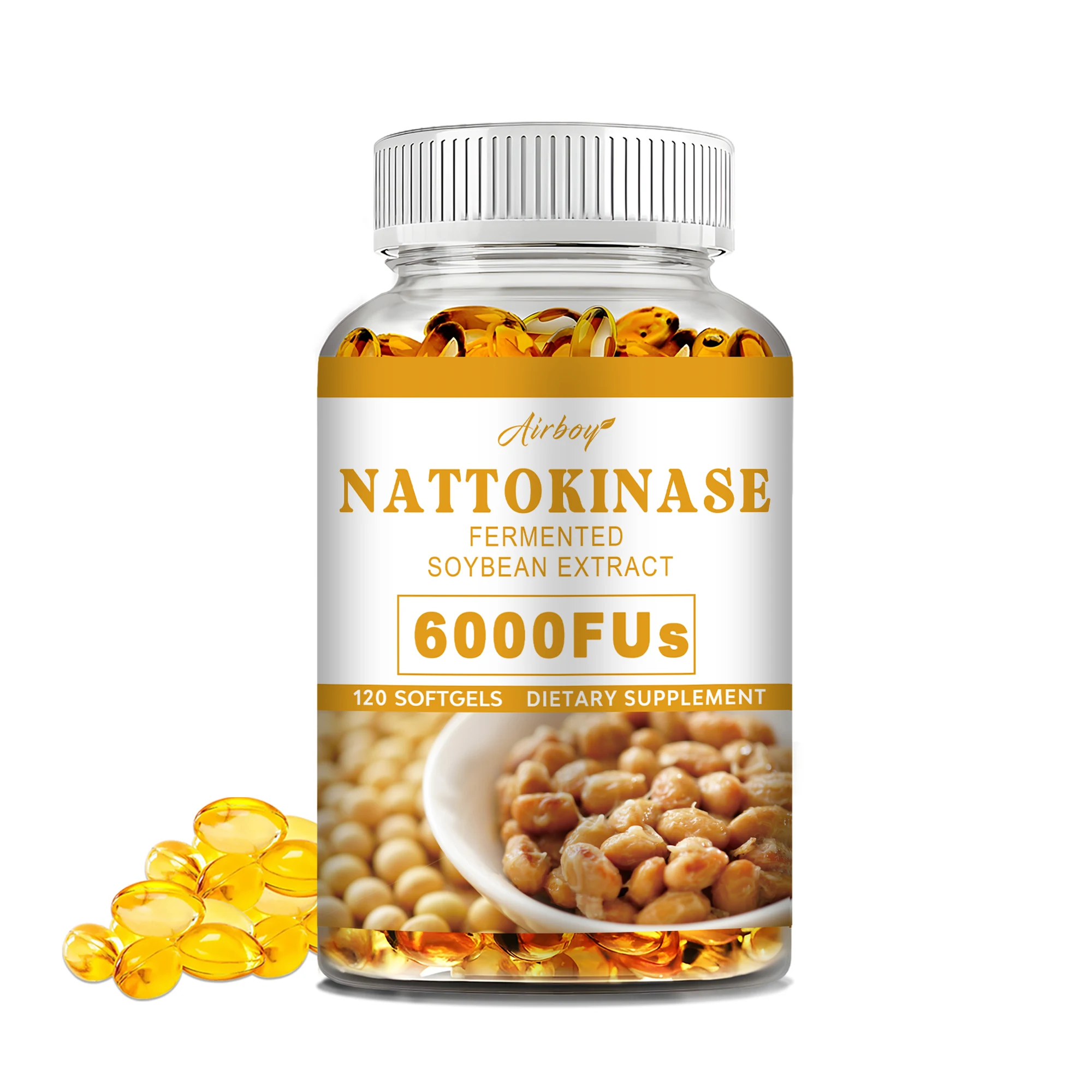 Nattokinase - Balance Cholesterol, Supports Heart and Cardiovascular Health, Promote Blood Circulation - 120 Capsules