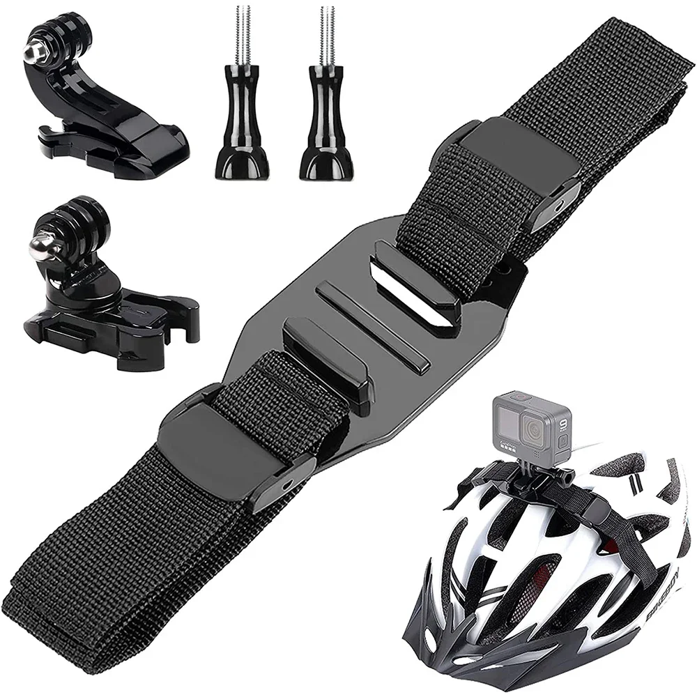 AliExpress SZKOSTON Vamson for GoPro 13 12 11 10 9 Adjustable Bike Helmet Strap Head Belt Mount Holder Adapter for Insta360 X5 X4 DJI Action 6 5 Pro