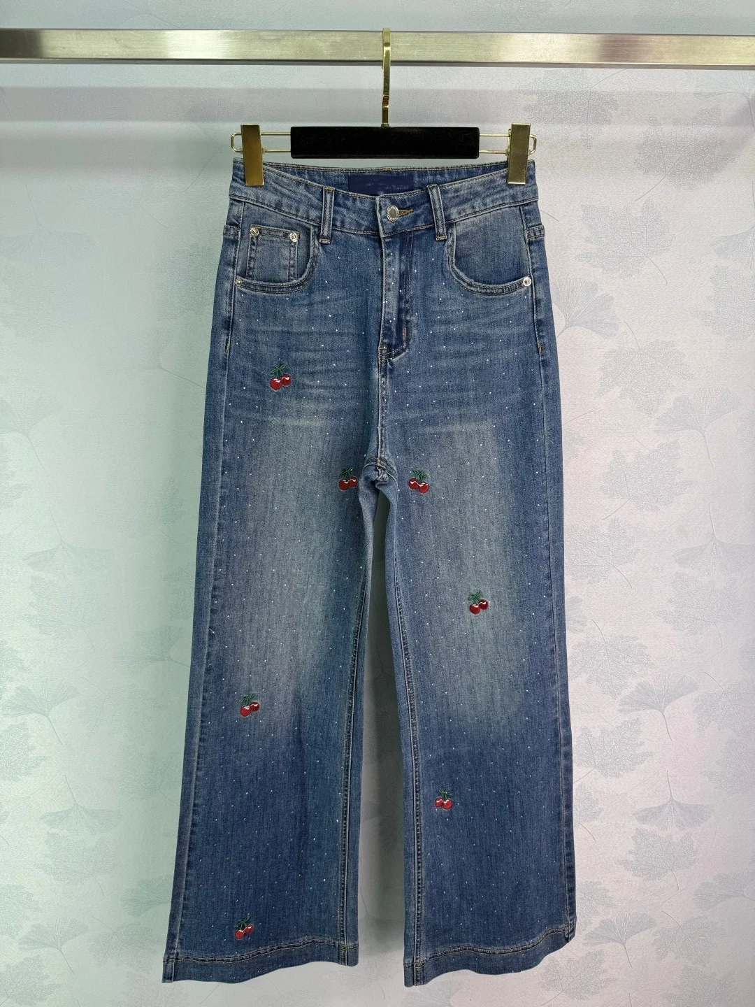

2025 New Product Launch: Pre drilled Embroidered Cherry Jeans 87