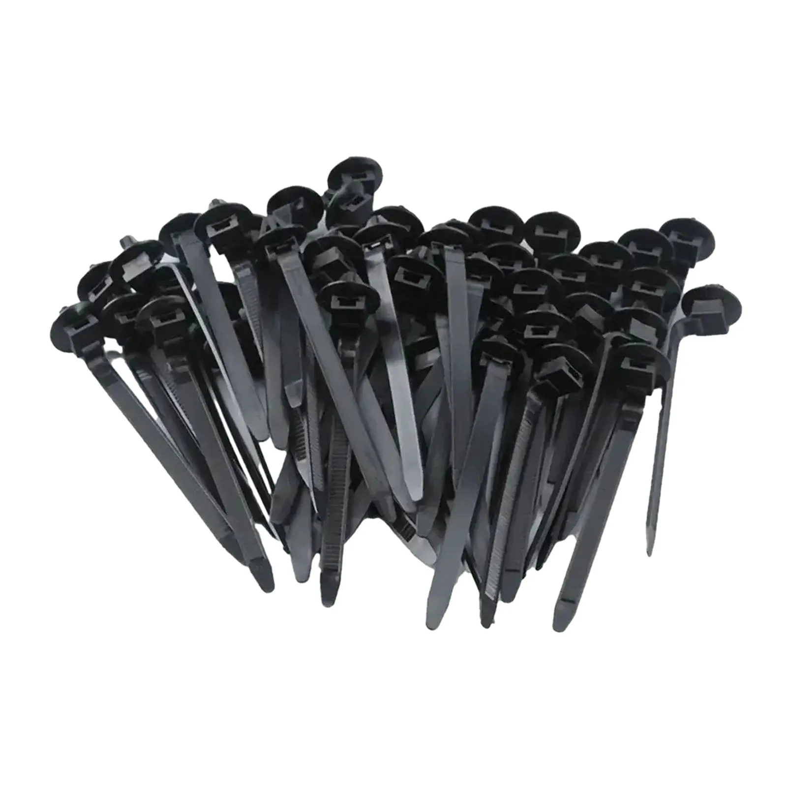 50/100 Buah Pembungkus Dasi Kawat Ritsleting Kabel Nilon untuk Gesper Dasi Kabel Mobil Tempat Dasi Ritsleting Pengunci Otomatis Tugas Berat dengan Pengencang Pin