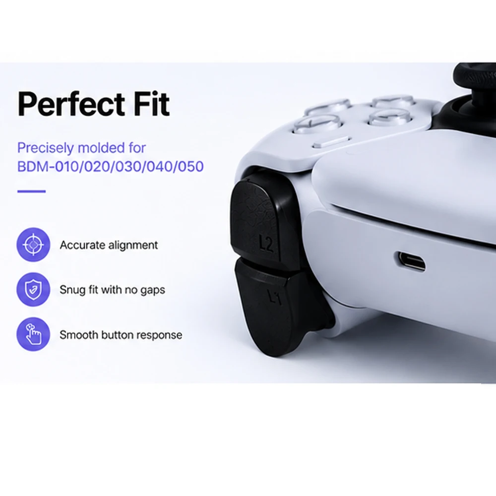 Replacement L1 R1 L2 R2 Trigger Buttons For PS5 DualSense Controller Shoulder Bumper Keys Repair Parts DIY Accessories