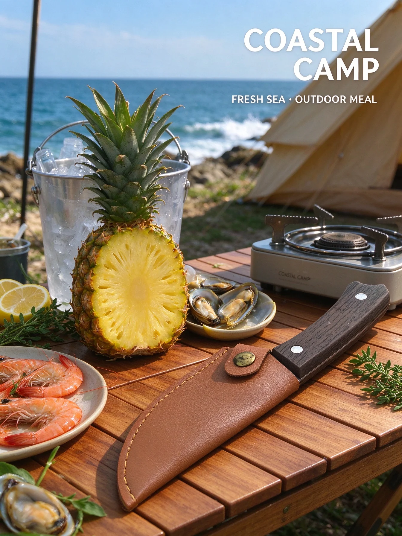 Multipurpose Chef Knife, Chinese Butcher Breaking Knife, Outdoor Kitchen Knife for Meat, Vegetables, Fruits, Chicken, Fish