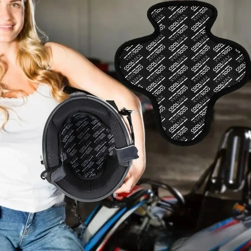 Coussin de doublure respirant pour casque de moto, coussin d'isolation pour casque de moto, séchage rapide, évacuation de la sueur