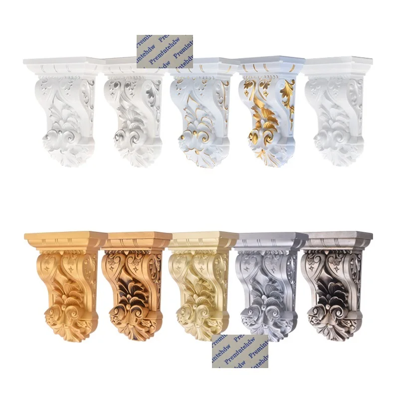 1Piece European Classic Plastic Composite Corbel Architectural Decoration Gold Silver Antique Hand Painting