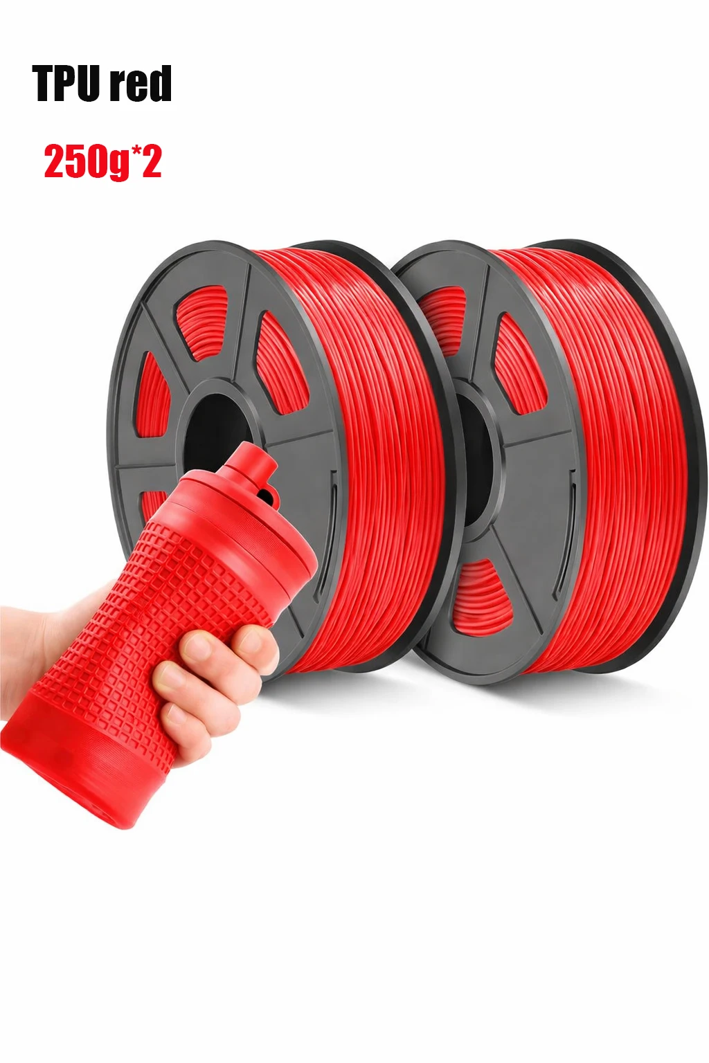 Blauw TPU-filament 1,75 mm flexibel 3D-printerfilament met Shore-hardheid 95A, sterke elasticiteit en slijtvastheid 250G