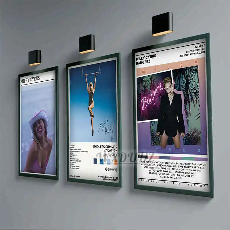 Pop Rap Music Album Cover Miley Cyrus Poster Rapper Hip Hop Rock Younger Now ENDLESS SUMMER VACATION Canvas Wall Art Room Decor
