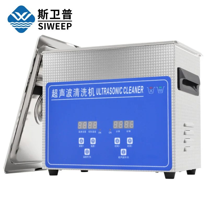3.2L Digital Timer Tabletop Heated Ultrasonic Cleaning Machine Lab SUS304 Ultrasound Cleaner Beaker Glasses Washing Device