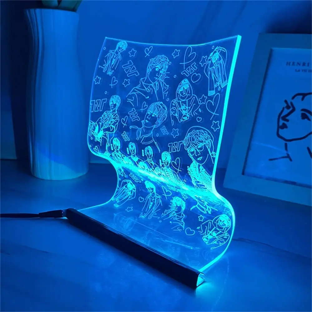 Tnt Scroll Luxus lampe USB Nachttisch lampe drei/sieben Farben Schalter Atmosphäre Stimmung Licht Home Schlafzimmer Dekor Tisch Licht Geschenke