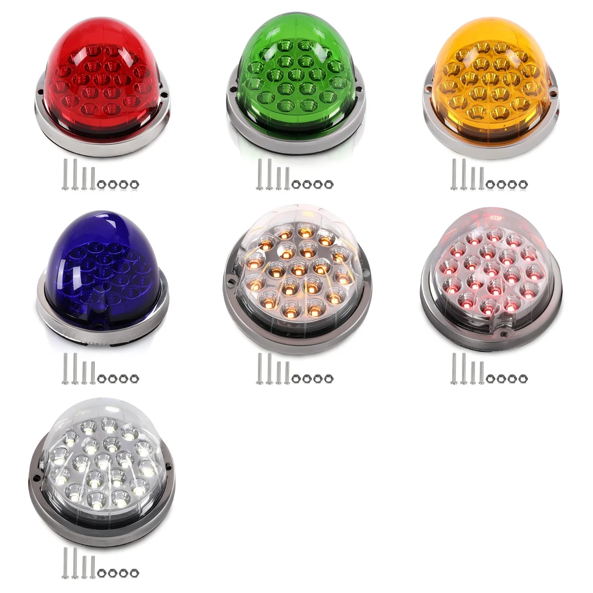 

multi color Front (19 LED) Marker Turn Signal Light Universal