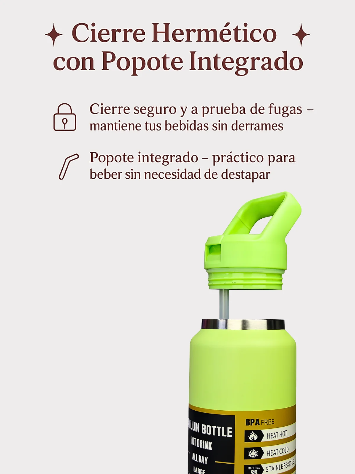 زجاجة Fab-4 الحرارية 1100 مل مصنوعة من 304 Sus جدار مزدوج من الفولاذ المقاوم للصدأ مع عزل مكنسة كهربائية، مقبض مريح، غطاء محكم ومضاد للانسكاب، فم واسع للثلج، تصميم حديث وقابل لإعادة الاستخدام، خالٍ من مادة Bpa #4