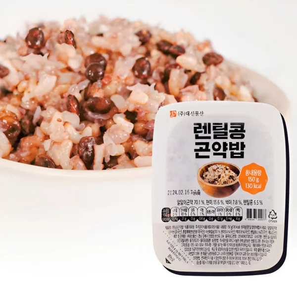 [푸디앤] 30년 곤약전문 대신곤약 렌틸콩 곤약 즉석밥 150g 10팩 , 현미곤약밥에 슈퍼푸드 \'렌틸콩\'을 첨가한 제품