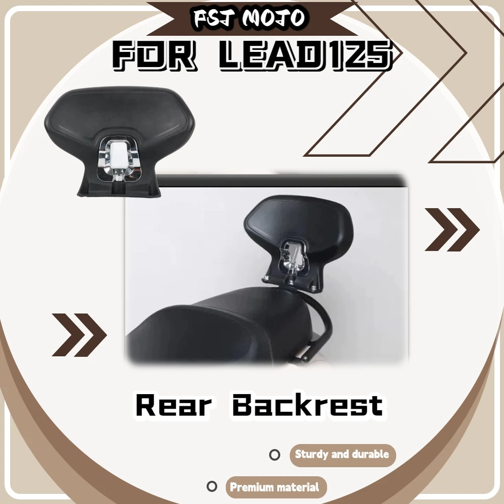 For LEAD125 Spacious Integrated Soft Passenger Backrest Zero-Damage Mount Upgrade Overall Comfort Of Daily Two-Person Scooter
