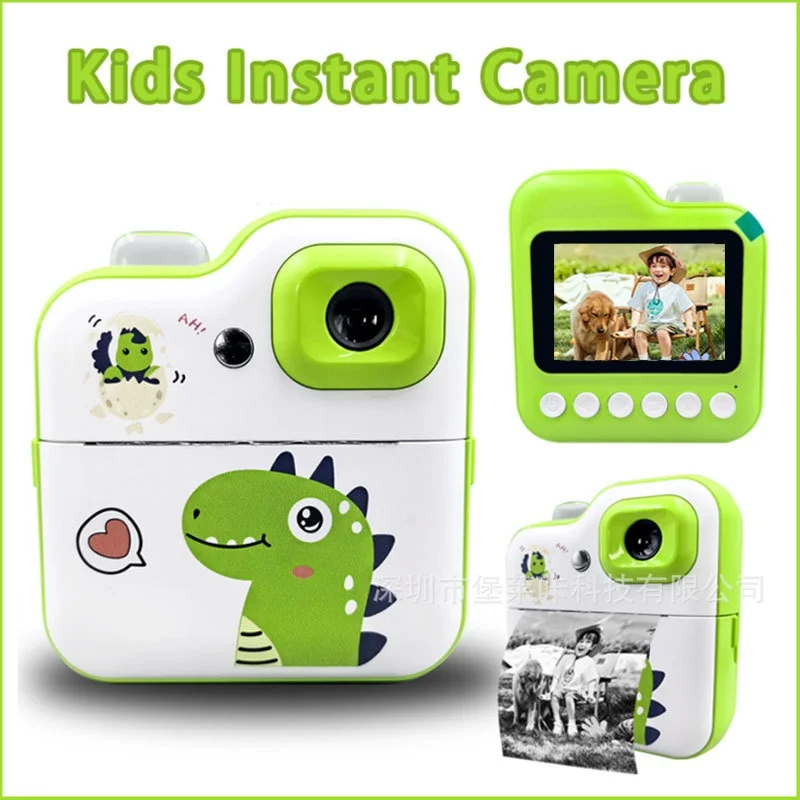 Kids Camera Instant Print Photos 1080P Mini Digital Video Kid Outdoor Cameras Toys Gift for Girls Boys 32GB SD Card