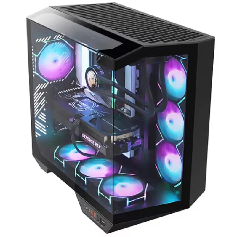 Darkflash Darkflash Dy470 Argb Tempered Glass Computer Pc Case (Black)