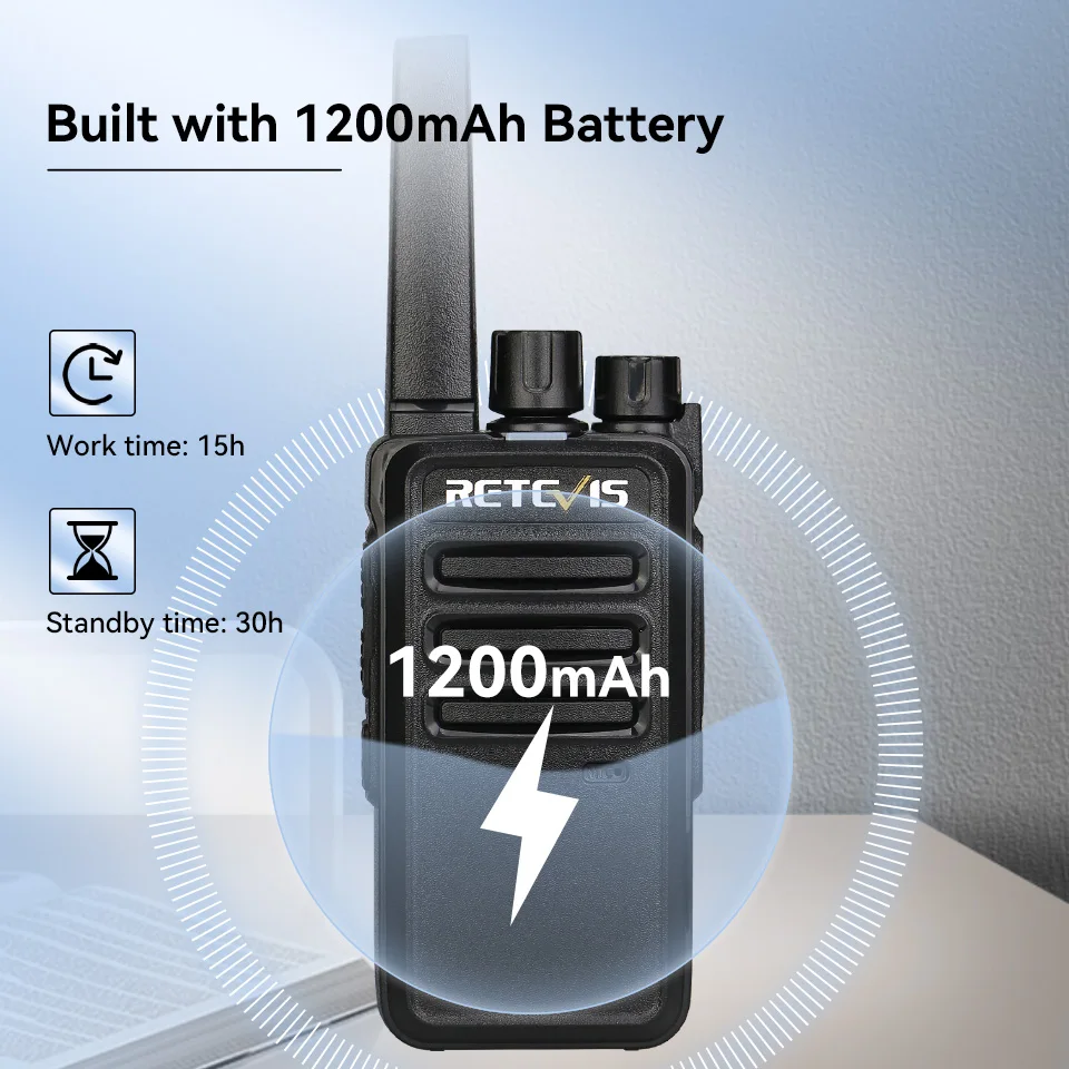 Retevis RT668 Walkie-Talkie, 10-teilig, Kommunikation, tragbares kabelloses Set, USB-Ladestation, Lizenz kostenlos für Restaurantsicherheit – Detail 4