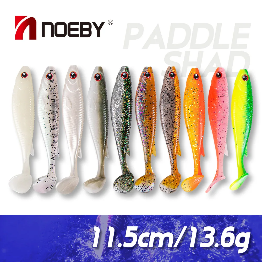 

Noeby Soft Lure Silicone Bait 16pcs 10cm 8g Paddle Tail Jigging Wobblers Drive Shad Artificial Swimbait Fluke Pike Leurre Souple