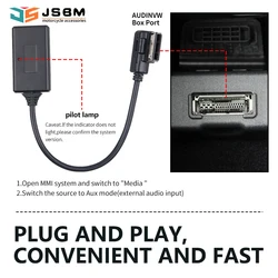 JSBM Bluetooth For Car Wireless bluetooth Module AMI Music Aux Adapter  for Audi VW MMI 3G MDI VW Golf Jetta Passat models 2011