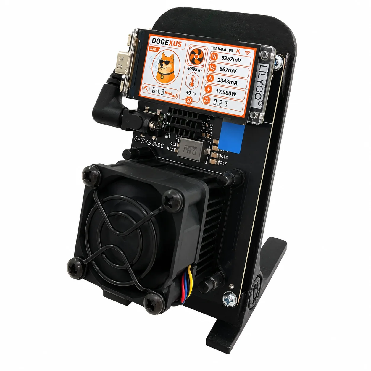 DX01 60MH/s Dogecoin Mining Rig 18W Ultra Low Power Compact Crypto Miner