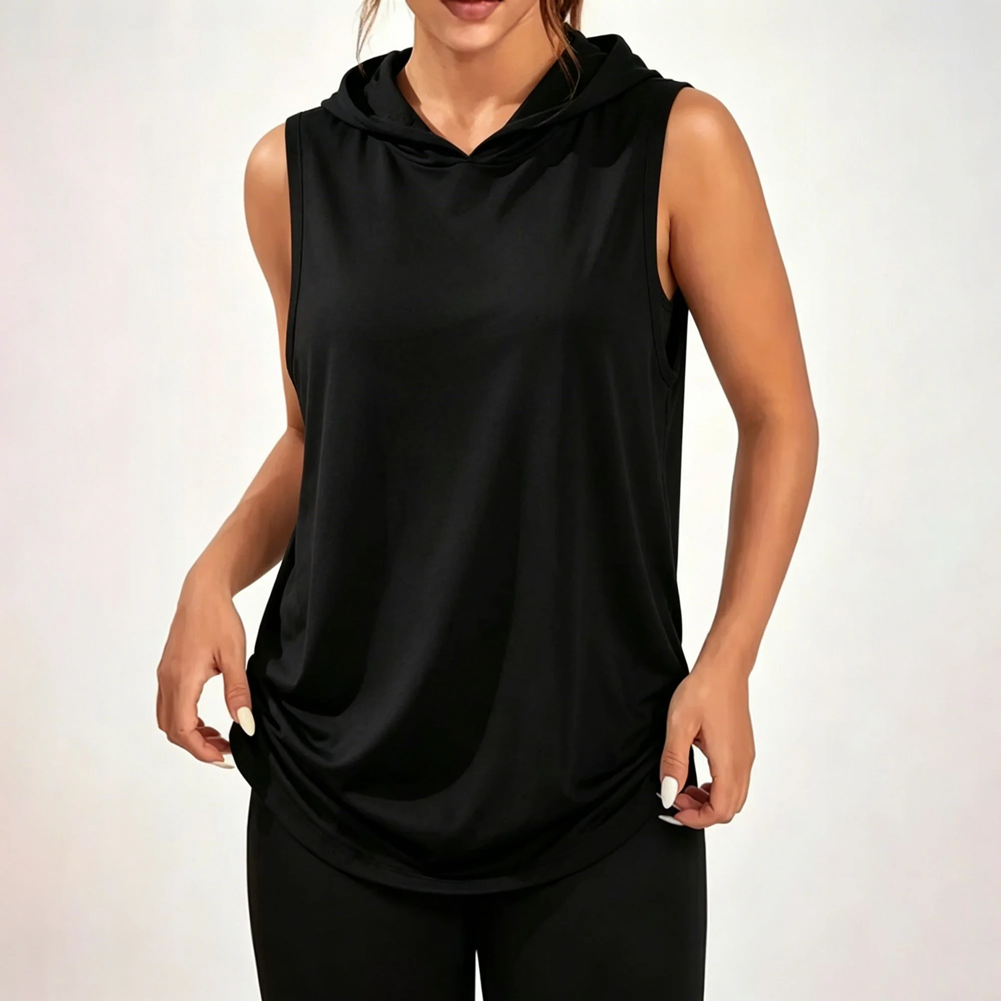 سترة نسائية بدون أكمام مع غطاء - مراجعة Tank Top Breathable وسعره