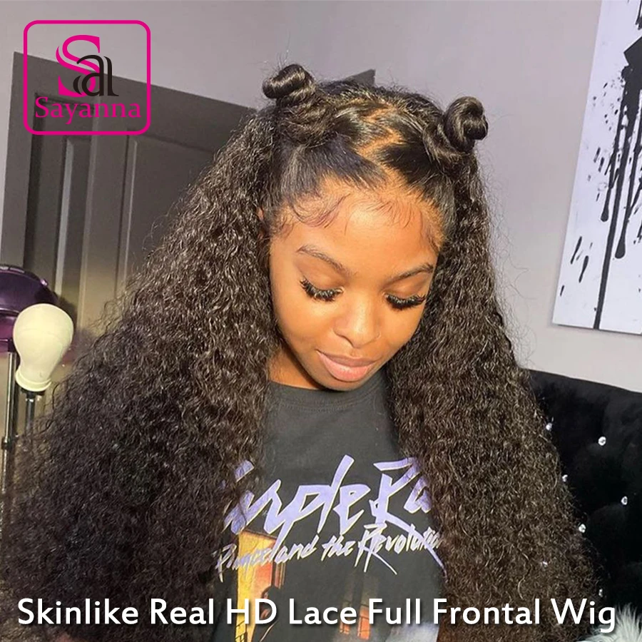 250% 34inch Water Wave 13x6 HD Lace Frontal Wig Pre Plucked Melt Skins Glueless 5x5 13x4 HD Lace Curly Human Hair Wig for Women