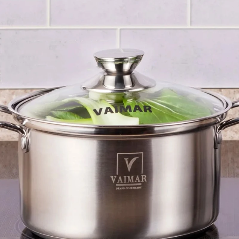 [Vaimar] Weimar Coco 3-Piece Stainless Steel Pot Set (18 Pieces + 20 Types + 26 Types)