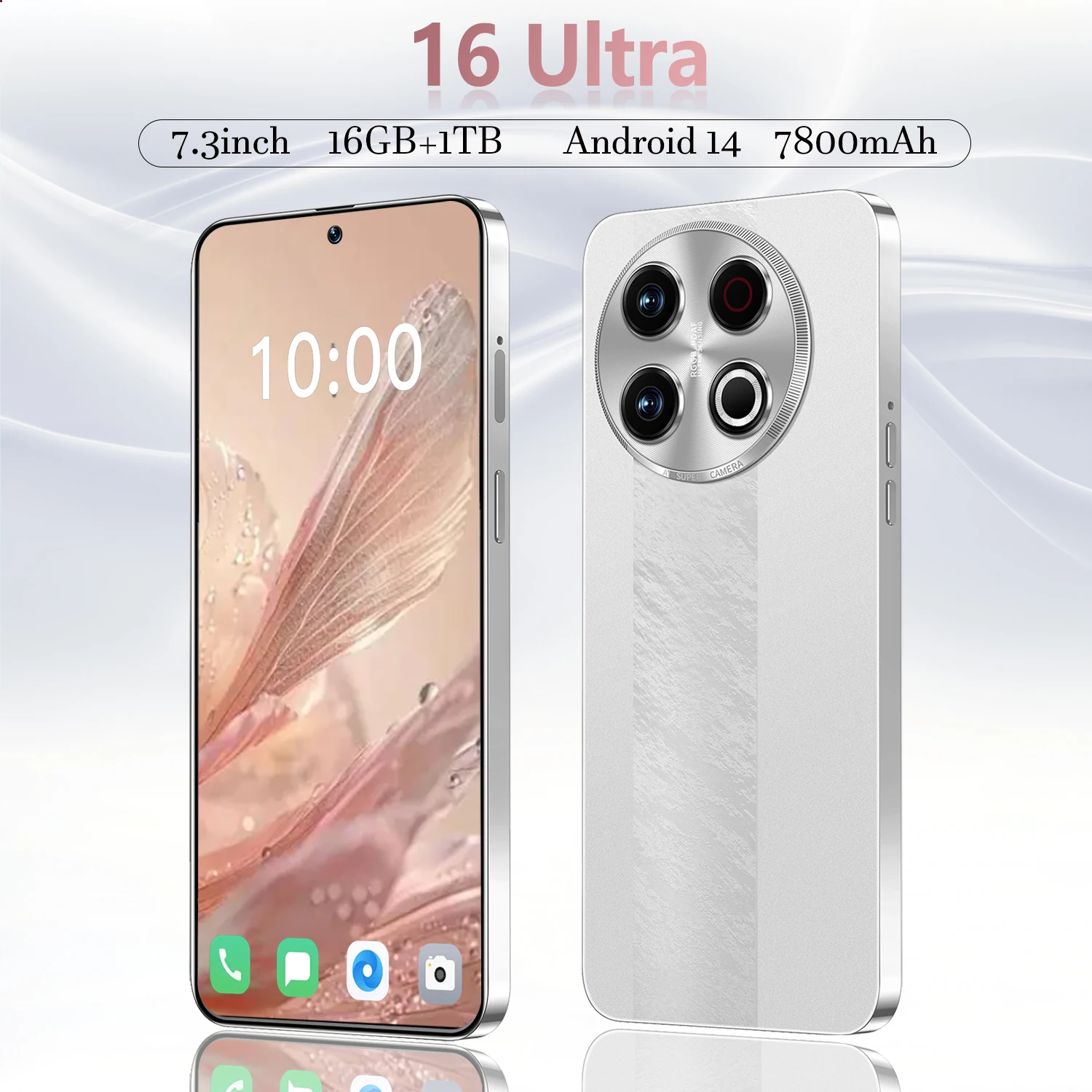 

NEW 16 Ultra Original Intelligent 5G Dual Card Dual Standby Android 14 System Global Version 7800mAh Battery Face Recognition