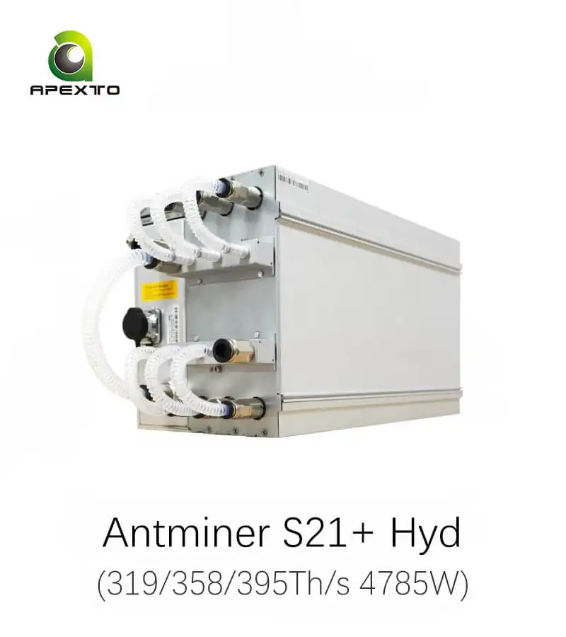 Oferta Promocional de Páscoa ADS: Minerador Bitcoin Bitmain Antminer S21+ Hydro 319T 338T 358T 395T 15J/T com Refrigeração a Água