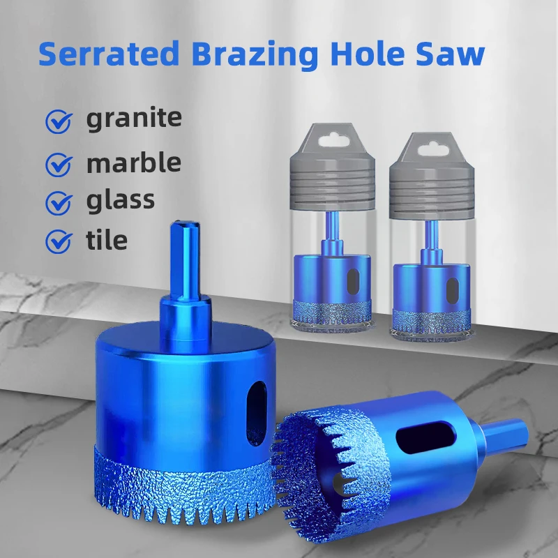 

Trangle Serrated Dry Drilling Hole Opener Diamond Hole Saw Drill Bit Brazing Opener Drilling Marble Concrete Tiles Diamond drill