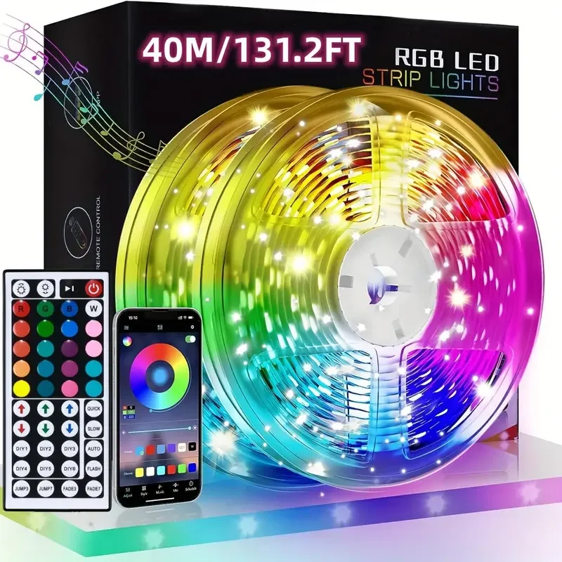 USB LED Strip Lights RGB 5050 Bluetooth APP Controle Kleurveranderende Flexibele Diode Tape Lampen 1-40M voor Room Decor TV BackLight