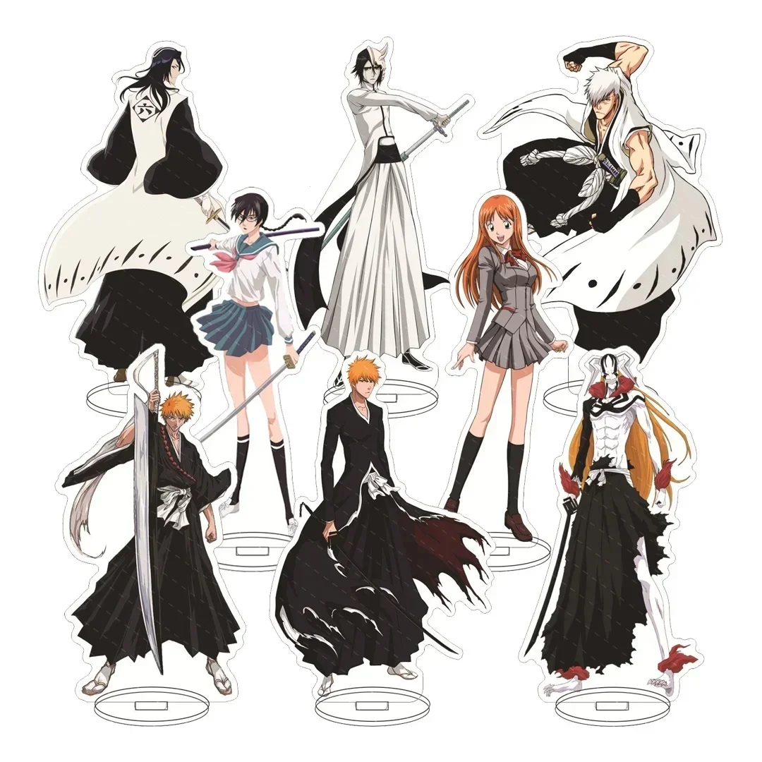 Support en acrylique pour dessin animé, plaque modèle Kurosaki Ichigo Kuchiki Rukia Hitsugaya Toshiro, figurines de dessin animé, support de signe debout, cadeau