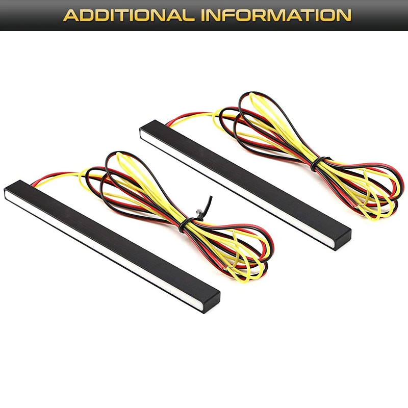 2pcs Car Styling Slim-Fit White/Amber Sequential Blink Switchback LED White Daytime Running Light Amber Turn signal blinker