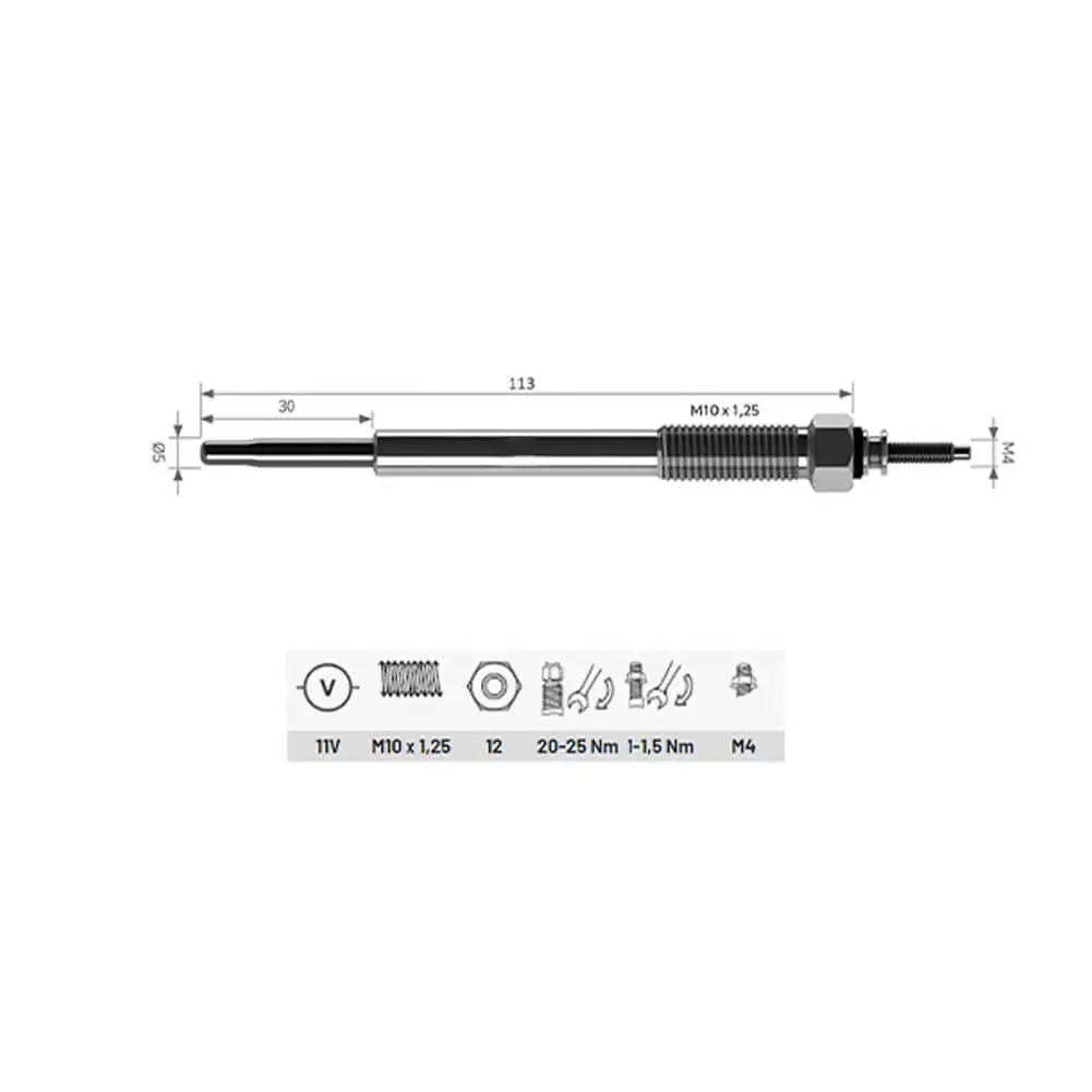 4 Pcs Heater Glow Plugs For Kia Carens Cee‘d Cerato Picanto Rio Soul 367102A200, 36710-2A200, 36710-2A100 - AUTORCE