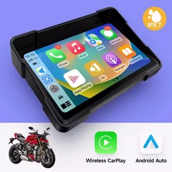 5 Inch 2K Hd Motorfiets Dvr Navigatie Gps Draadloze Carplay Android Auto Scherm Voor Motorfiets Draagbare Moto Monitor