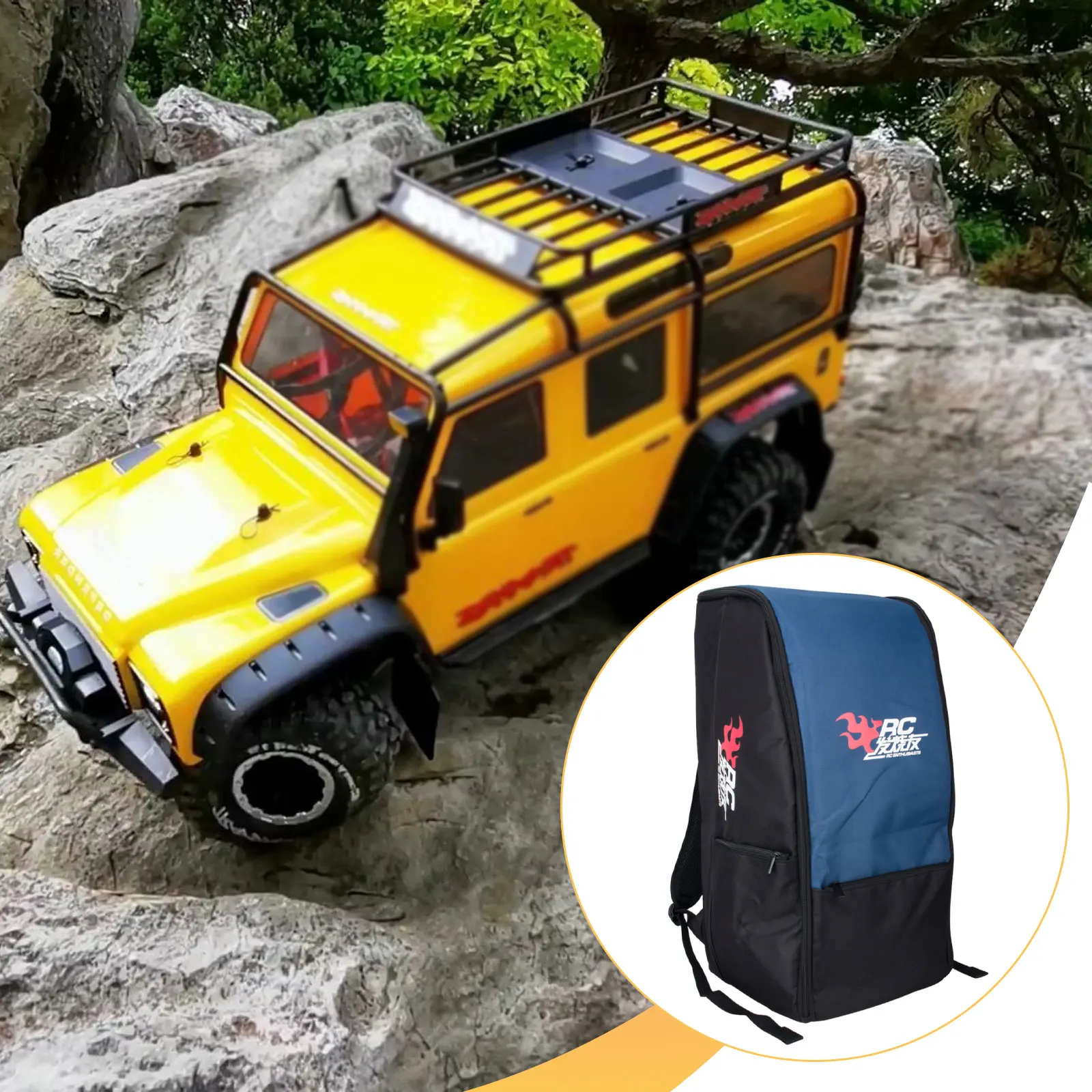 

RC Car Storage Bag Large Capacity Model Car Organizer Travel Bag Scale Model Car Backpack Accessoriesfor Garden Farmer 1:10 1:8