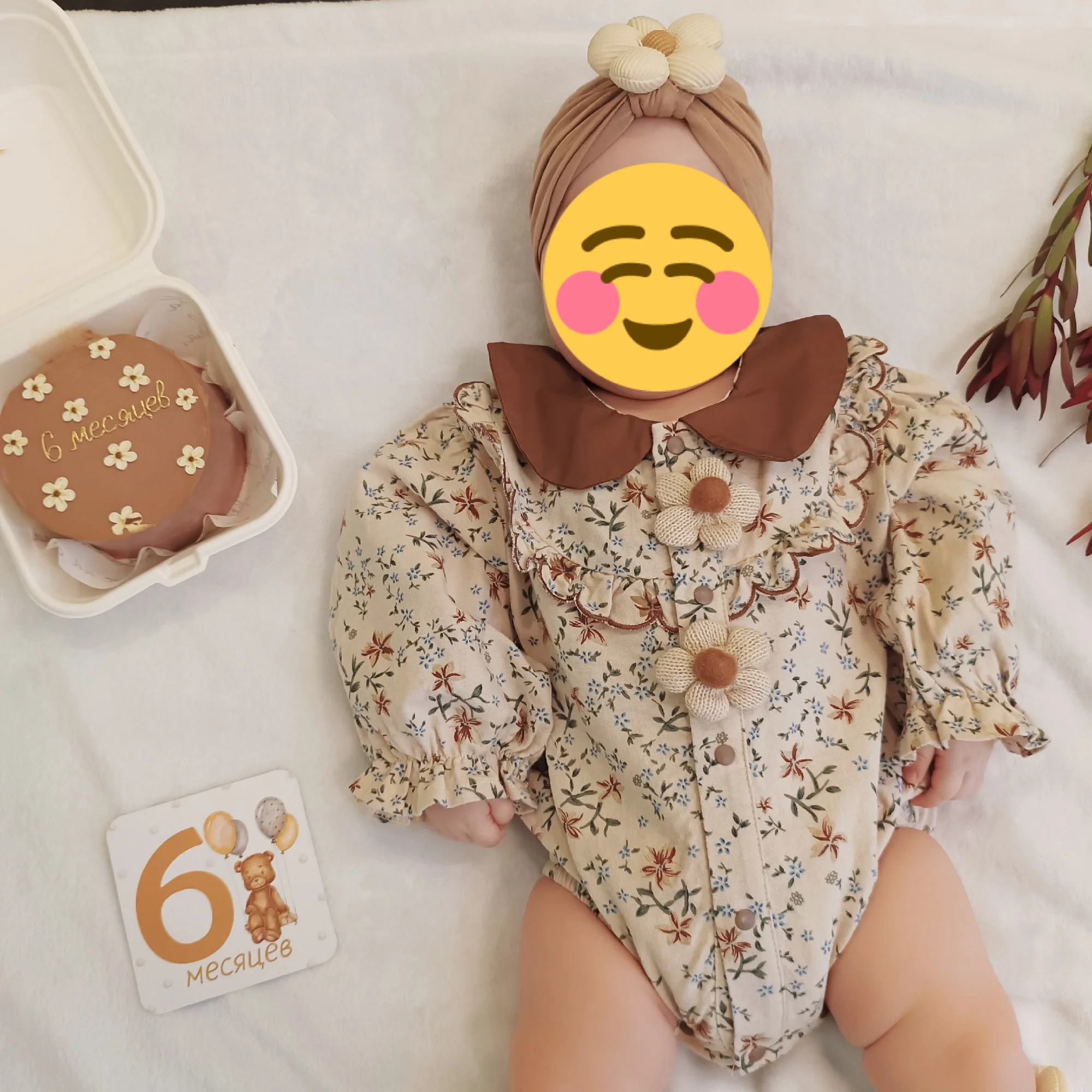 Retro Floral Baby Girl Bodysuit photo review