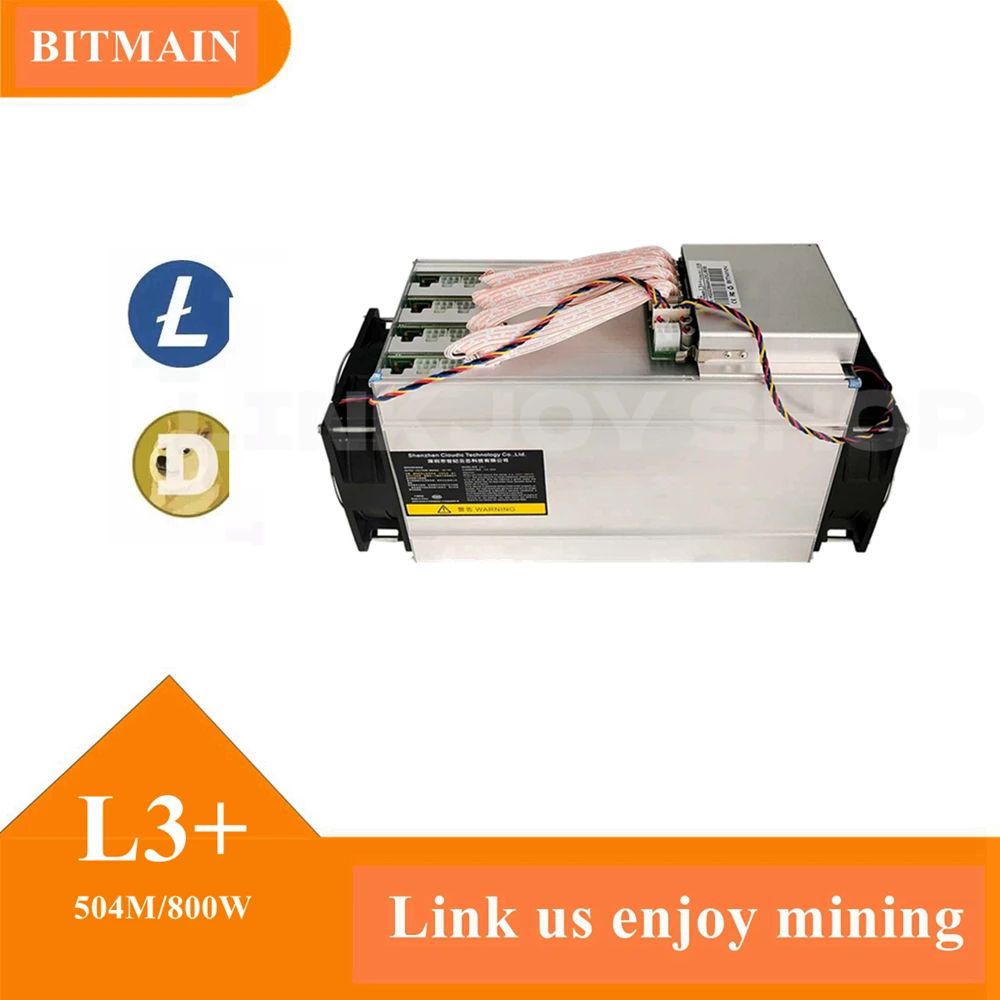 

Bitmain Antminer L3+ 504Mh/S LTC Miner With 800W PSU Included Free Electricity Recommend