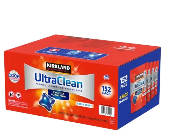 Kirkland Ultra Clean Capsule Detergent (152 Serves)